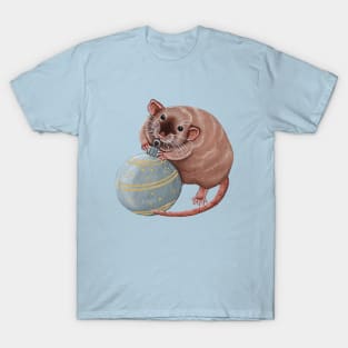 Golden Siamese Rat with Bauble T-Shirt